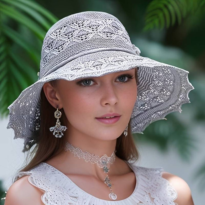 Bria | Elegant wide-brimmed folding sun hat