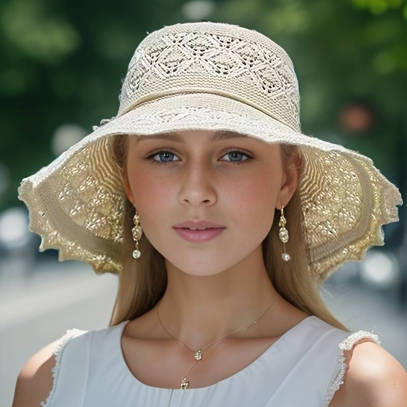 Bria | Elegant wide-brimmed folding sun hat