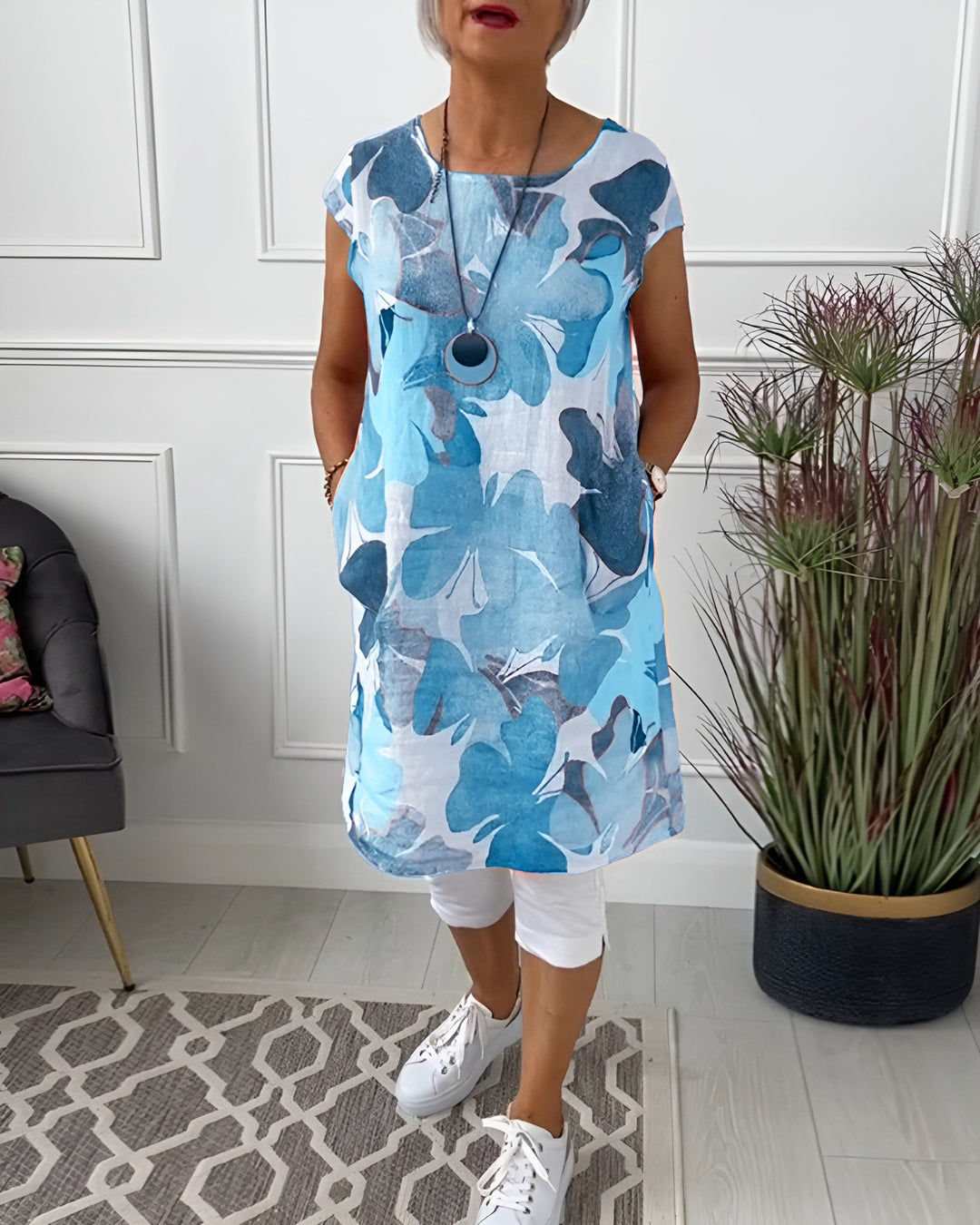 Rita™ - Shirt Dress with Butterfly Print