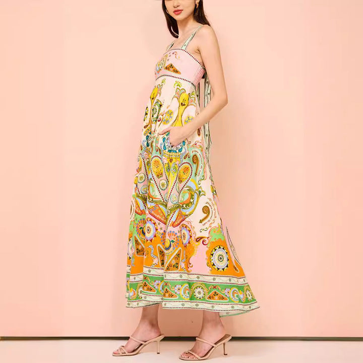 IVEY - Vibrant Bohemian Midi Sundress