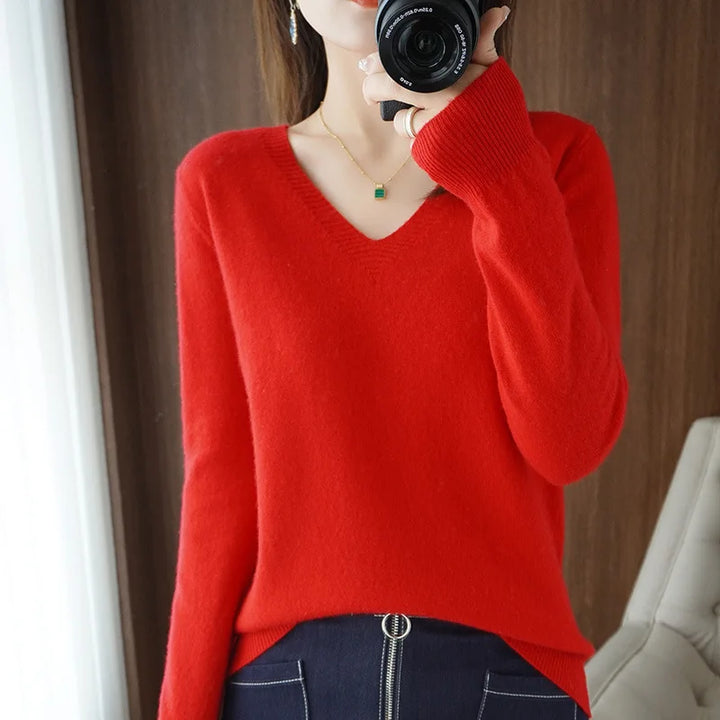 Kelly - Cashmere V-neck sweater