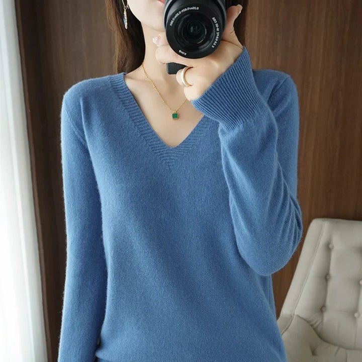 Kelly - Cashmere V-neck sweater