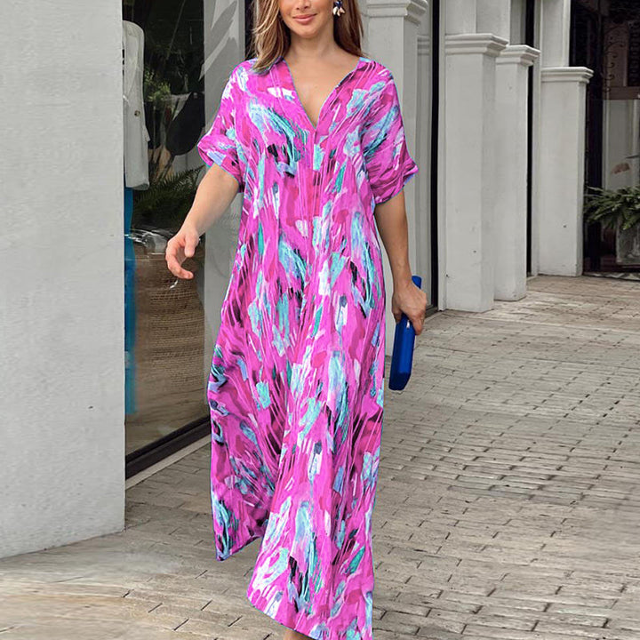 FIRI - Summery V-neck Maxi Dress